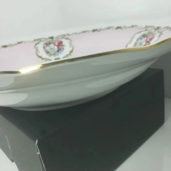 Vintage Schirnding Bavaria Porcelain Peint A La Main T.Limoges Pink Floral Dish. - Picture 6 of 9